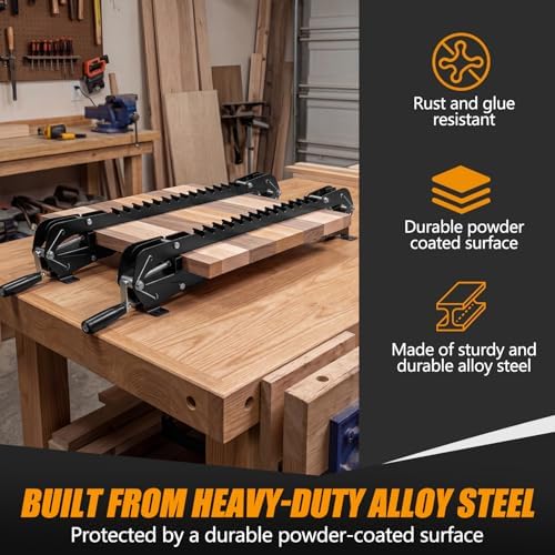 24" panel clamps woodworking 2 Pack, 4-Way Pressure Parallel Clamp