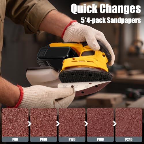 Cordless Detail Sander for DEWALT 20V Battery(Battery Not Included)