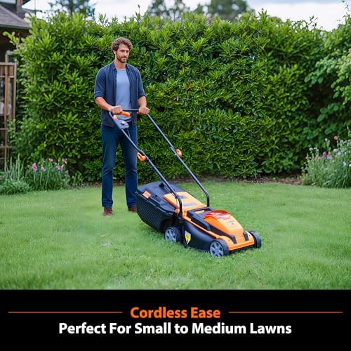 LawnMaster 24VMWBL Cordless 24V Max 13'' Lawn Mower & Leaf Blower Combo