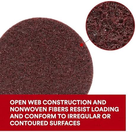 Cubitron Surface Conditioning Disc for Sanding - Metal Surface Prep - Hook and Loop - Aluminum Oxide - Medium Grit - 4.5 inch diam. - Pack of 10