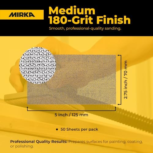 Mirka Abranet Sanding Discs 2.75x5 Inch Hook and Loop 50 Pack
