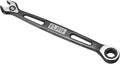 HARFINGTON Ratcheting Combination Wrench 8mm Stubby Wrench Metric High Carbon Steel Double 12-Point Box Open-Ended Ratchet Spanner Tool for Household Garage Workshop Auto Repairs, Black