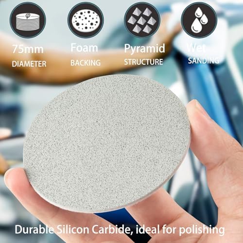 3 Inch Foam Disc Sanding Discs 15PCS Foam backed discs 3000 Grit