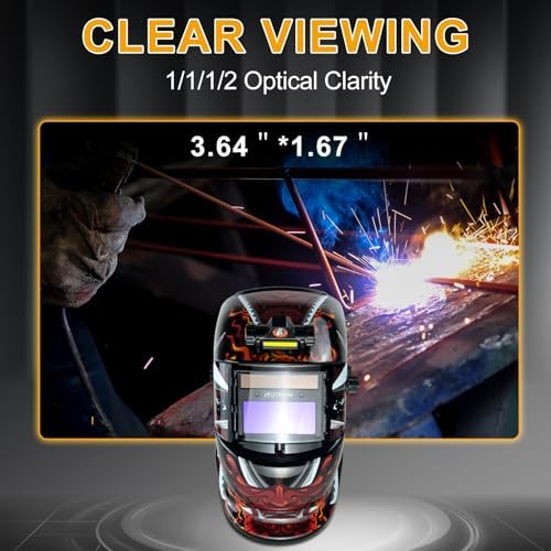 TRQWH Welding Helmet Auto Darkening Welding Hood with Welding Gloves