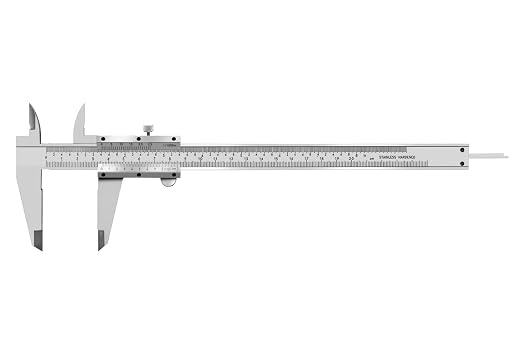 8 Inch / 20 cm Micrometer Vernier Caliper, Stainless Steel Precision Measuring Tool (Inch/Metric), Depth/Inside/Outside/Step Measurement, Accuracy 0.001" / 0.02mm