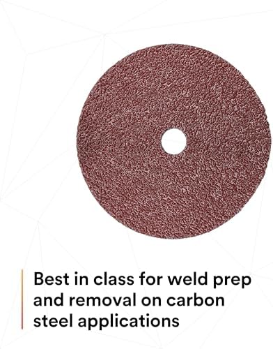 3M Fibre Disc 982C - 36plus Grit Metal Grinding Disc - Ceramic Precision Shaped Grain - for Angle Grinders - 4.5" x 7/8" Center Hole