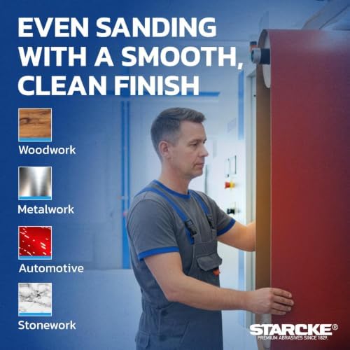 STARCKE 37 x 75 Inch Sanding Belts - 150 Grit Aluminum Oxide 5 Pack
