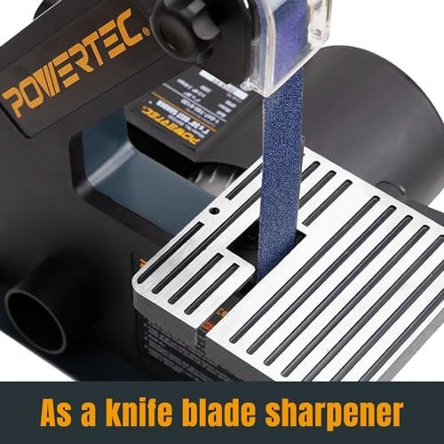 POWERTEC 1x30 Sanding Belts, 6PK, 36 Grit Zirconia 1 x 30 inch Sanding Belts for Belt Grinder, Belt and Disc Sander, Knife Sharpening, Woodworking, Metalworking, Derusting (4130036Z-6)