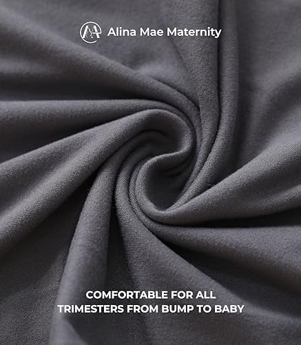 Maternity Pants Work Over The Belly with Pockets, Womens Pregnancy Dress Pants Office Clothes Trousers Stretch Summer