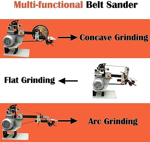 Belt Sander 2Hp Variable Speed Power Bench Sander 2"X72" Belt Sander for Metal Working Knife Making with 3 Grinding Wheel and Base 220V