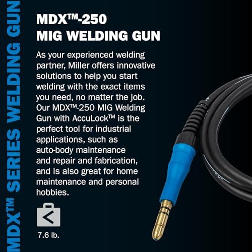 Miller MDX™-250 MIG Welding Gun, Air-Cooled, 15 ft Cable, 250A