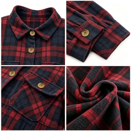 Alaster Queen Women's Corduroy Long Sleeve Button Work Tunic Short Dresses