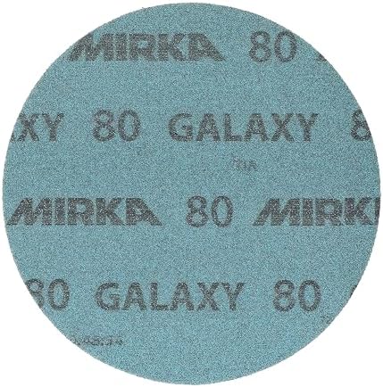 Mirka Galaxy Sandpaper 6 inch Grit 80 50 Discs Hook Loop