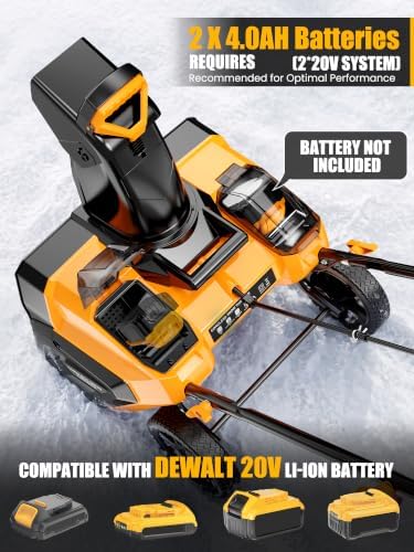 21" Cordless Snow Blower Compatible with DeWalt 20V Max Battery(Tool Only)