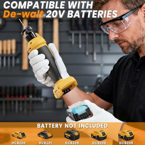 Cordless Drywall Cut-Out Tool for De-walt 20V Battery, 3 Speed Adjustable Brushless Rotary Saw with Up to 30000 RPM, Drywall Rotary Cutting Tool for Sheetrock,Wood,Plywood(Tool Only)
