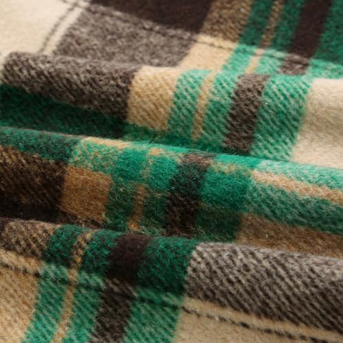 IDEALSANXUN Plaid Skirts for Women Fall Winter Knee Length Pencil Wool Skirt with Slit