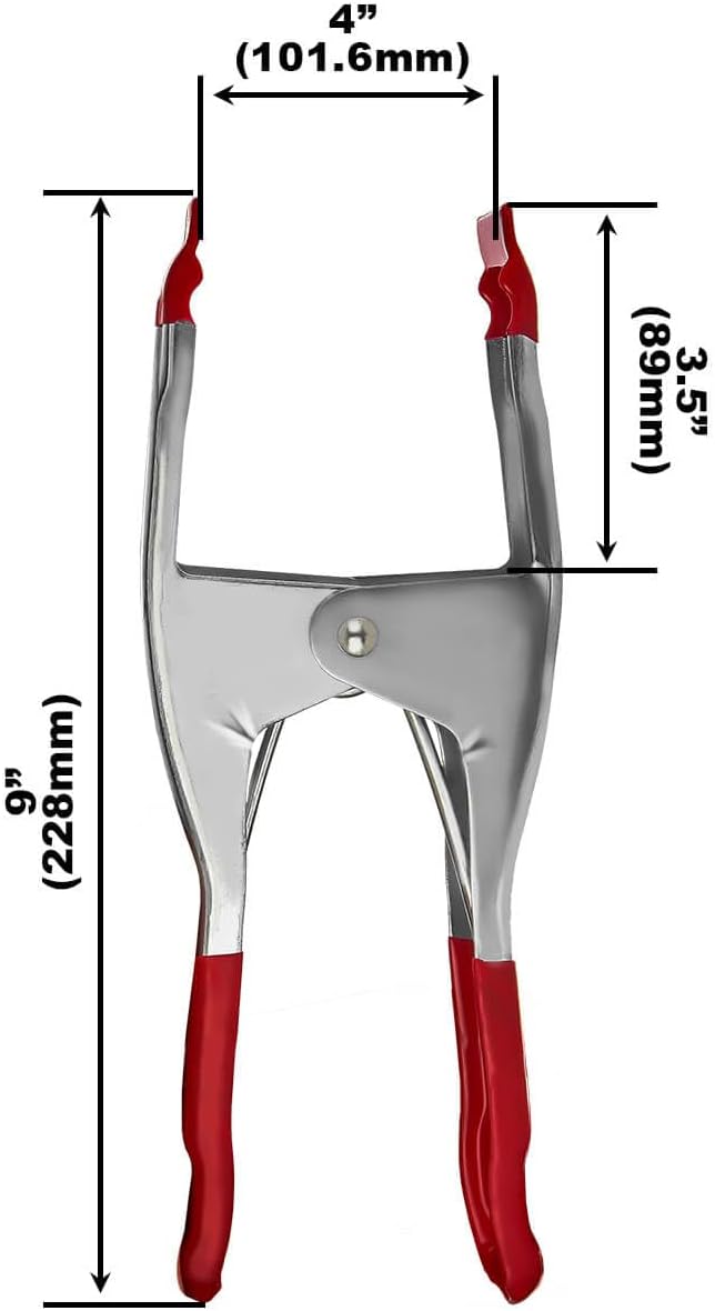 Set of 24-9-Inch Metal Spring Clamp with Red Tip