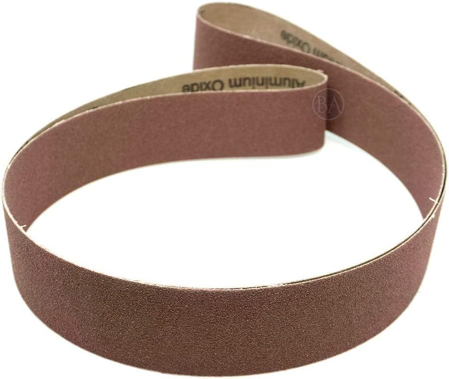 Benchmark Abrasives 2” x 72” Inch Sanding Belts with Aluminum Oxide Sand Paper for Metal Grinding, Sanding, Knife Polishing, Surface Blending Belt Sander Paper Belt for Woodworking (6 Pack), 36 Grit