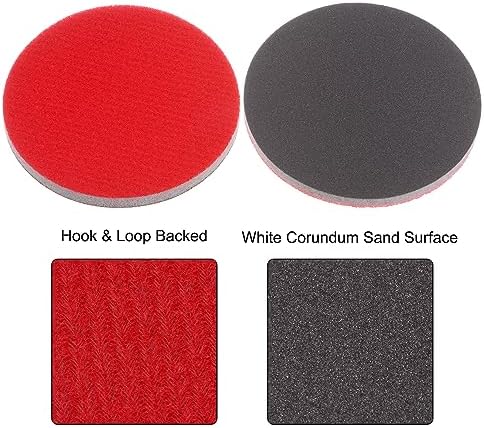 uxcell 100pcs 1500 Grit Sanding Sponge 3 Inch Hook and Loop Sponge Sanding Disc Wet/Dry for Car Wood Drywall Metal