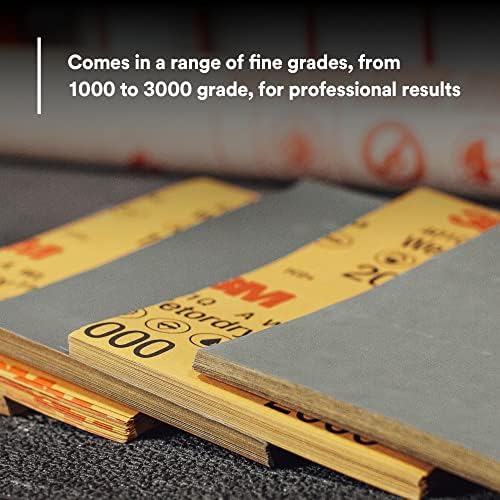 3M Wetordry Abrasive Sheet, 401Q, 02044, 2000+ Grade, 5 1/2 in x 9 in