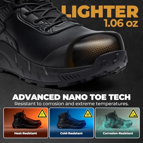 NORTIV 8 Composite Toe Work Boots for Men Waterproof