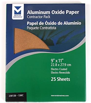 Mercer Industries Aluminum Oxide Paper Sheets Grit