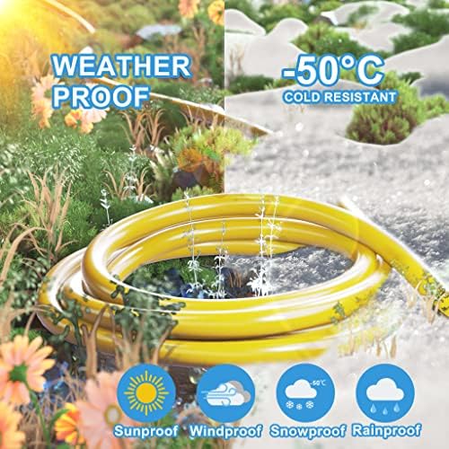 HUANCHAIN Indoor Outdoor Yellow Extension Cord 50 FT with Lighted 12 Gauge