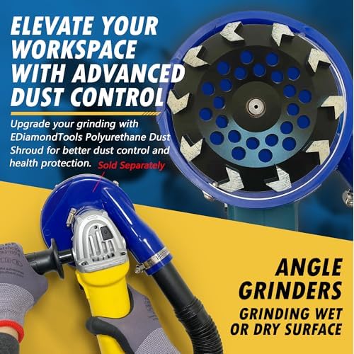7" Diamond Grinding Wheel 10 Arrow Seg for Concrete & Coating 5/8"-11