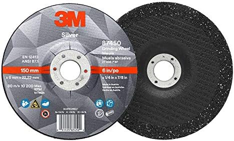 3M Silver Depressed Center Grinding Wheel, 87450, 36+, T27