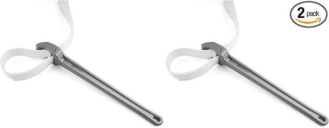 DURATECH Strap Wrench 18" Handle, Adjustable Nylon Strap Pipe Wrenches, Oil Filter Strap Opener Wrench (Pack of 2)