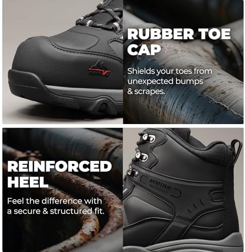 NORTIV 8 Men's Waterproof Steel Toe Work Boots