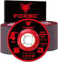 FOXBC 4-1/2 Inch Grinding Wheels for Angle Grinder, Aluminum Oxide Grinding Disc for Metal & Stainless Steel, Type 27, Depressed Center 4-1/2" x 1/4" x 7/8" - 25 Pack