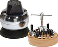 SE 5" Heavy Steel Engraving Block Ball Vise with Rubber Base and 34 Attachments for Jewelry Making -JT-GB91