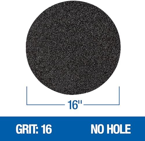 Mercer Industries 463016-16" Silicon Carbide Floor Sanding PSA Discs, Grit 16 (20 pack)