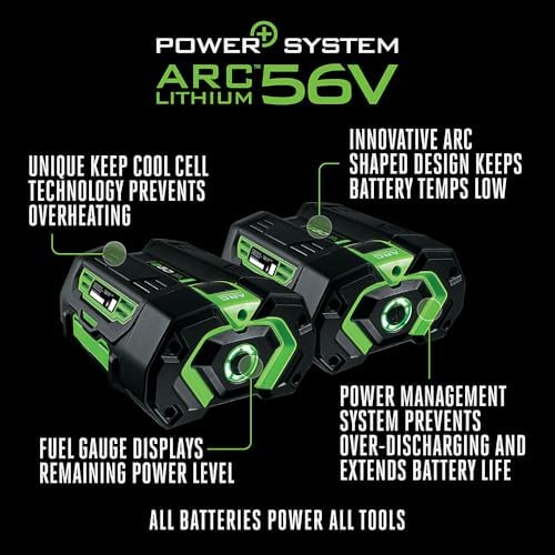 EGO Power+ Battery 56V, 5.0Ah, 2-Pack - BA2800T-2(Genuine EGO Battery / 100+ Compatible Tools)