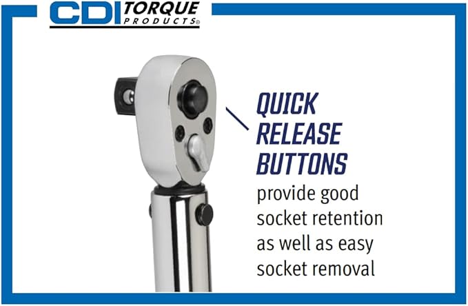 CDI 2503MFRPH Comfort Grip Dual Scale Micrometer Adjustable Click Style Torque Wrench - 1/2-Inch Drive - 30 to 250 ft. lb. Torque Range