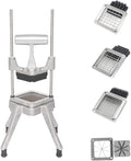 ROVSUN Commercial Vegetable Chopper French Fry Cutter with 4 Sizes Blades, Potato Dicer Slicer Fruit Chopper Stainless Steel for Restaurant, Home & Kitchen, 1/2", 3/8", 1/4" & 8-Wedge Blades
