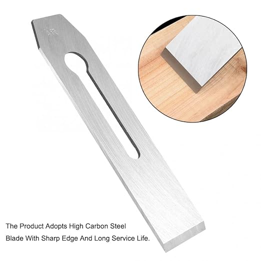 44MM 1¾ inch 1.73'' Replacement Iron Blade for Bench Hand Plane Woodwork Planer Cutter Carpentry Edge Trimming Saw Knife Trimmer for Woodworking DIY Tool Set with Planing Cover