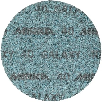 Mirka Galaxy Sandpaper 6 inch Grit 40 Hook & Loop 50 Discs Pack