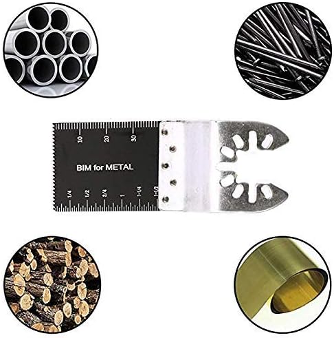 50PCS Bi-Metal Oscillating Multitool Quick Release Oscillating Saw Blades Fits Fein Multimaster, Porter Cable, Black&Decker, Bosch Craftsman, Ridgid, Makita, Milwaukee, Dewalt etc