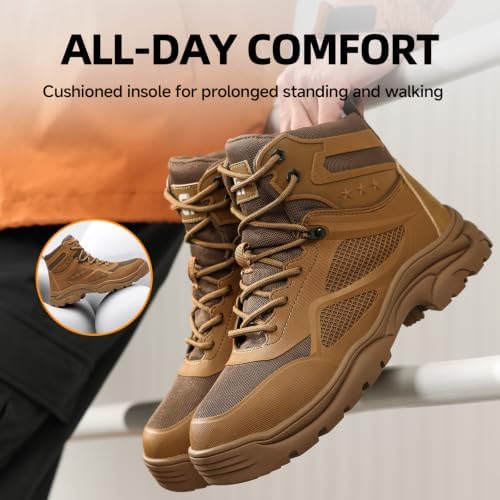 Steel Toe Boots for Men Work Indestructible Safety Boots