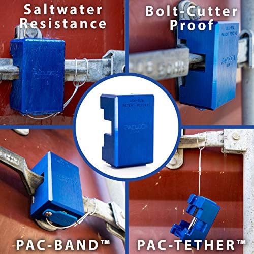 PACLOCK's 82-Series Patented Container Lock, UCS, Keyed Alike U-Pick!, Black, Anodized Aluminum, 1, for Ribbed-Handles on Container Doors