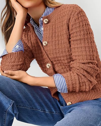 PRETTYGARDEN Women's Fall Lightweight Cardigan Sweaters