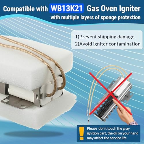 4 Pcs Gas Oven Igniter Compatible with WB13K21, IG9998, AP2020569 PS231280