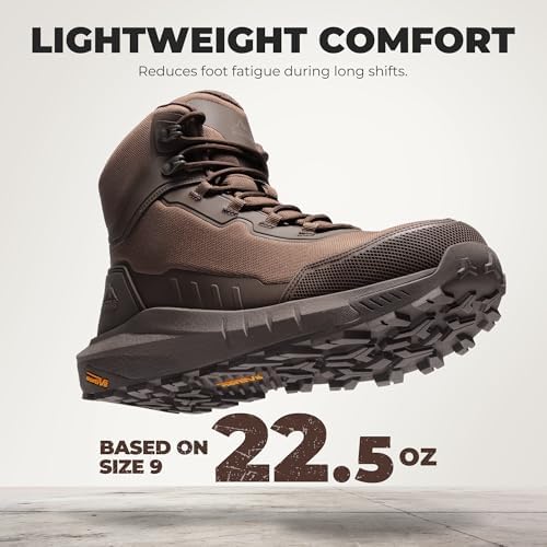 NORTIV 8 Men's Composite Toe Work Boots Slip Resistant