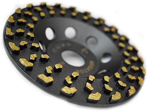 Megatron 5" Diamond Cup Grinding Removing Disc Wheel for Any Concrete, Paint, Epoxy, Glue and Mastic with CDB New Technology (Megatron 5")