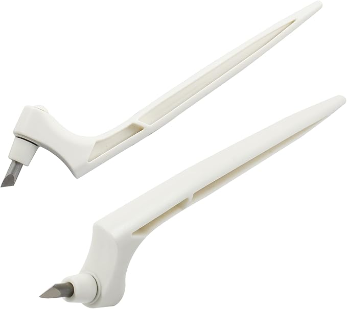 Craft Cutting Tools Pen, Craft Cutting Knives with 3 different 360 Degree Rotating Blades Stainless Steel Cutter Pen for Stencils Scrapbooks DIY Crafts (White)
