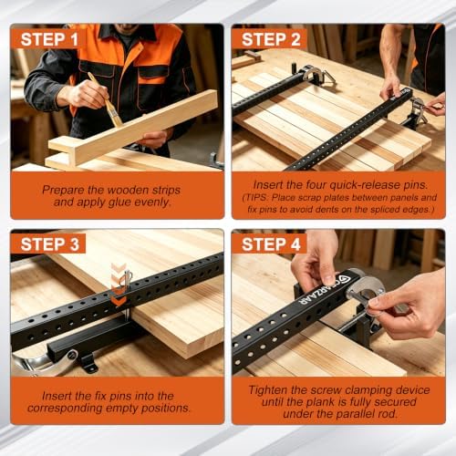 36 Inch Panel Clamps woodworking for Cutting Boards, Cabinets, 2 Pack