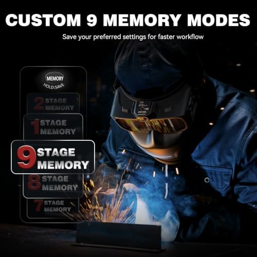 ARCCAPTAIN Auto-Darkening Welding Goggles Kit with LED Light, Shade 3/5-13