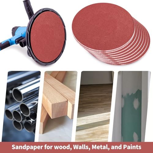 30 Pack 8 Inch Sanding Discs, Hook and Loop No-Hole Sandpaper